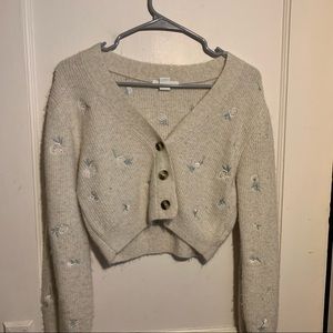 H&M Embroidered Cardigan